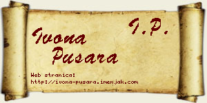 Ivona Pušara vizit kartica
